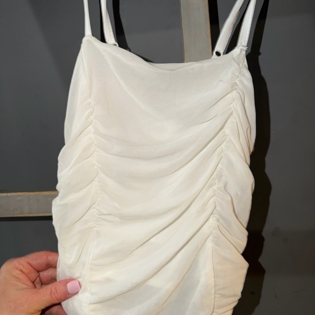 Shein White Garment Care & Size Label Detail